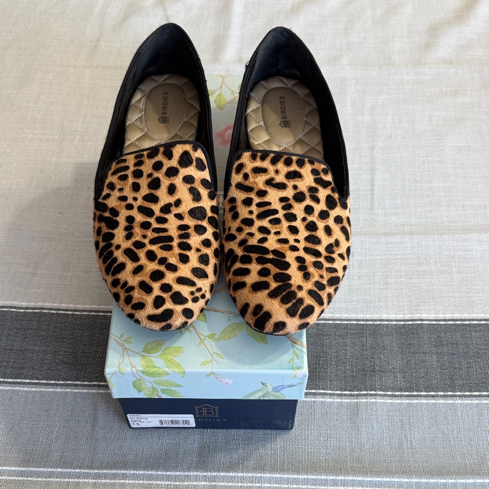 Birdies Starling Genuine Calf Hair Loafers in Cheetah